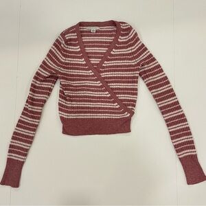 American Eagle sweater pink striped Size XXS